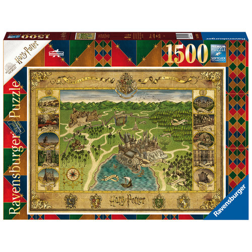  Ravensburger Harry Potter - Hogwarts Map - 1500 pieces 