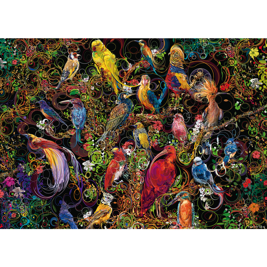 Kunstige vogels - puzzel van  1000 stukjes-1