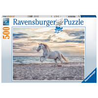 thumb-Paard op het strand - puzzel van 500 stukjes-2