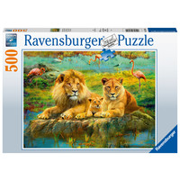 thumb-Leeuwen in de savanne - puzzel van 500 stukjes-1