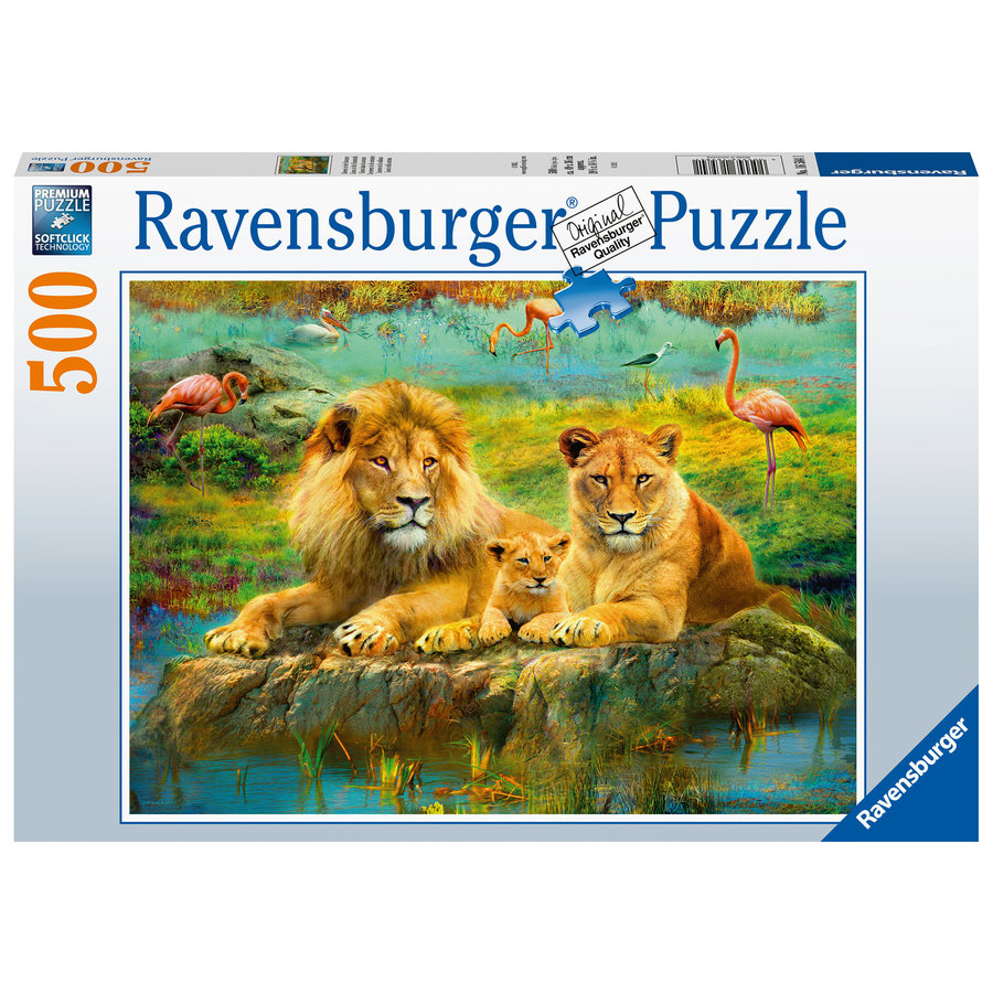 Lions in the savannah - jigsaw puzzle of 500 pieces-1