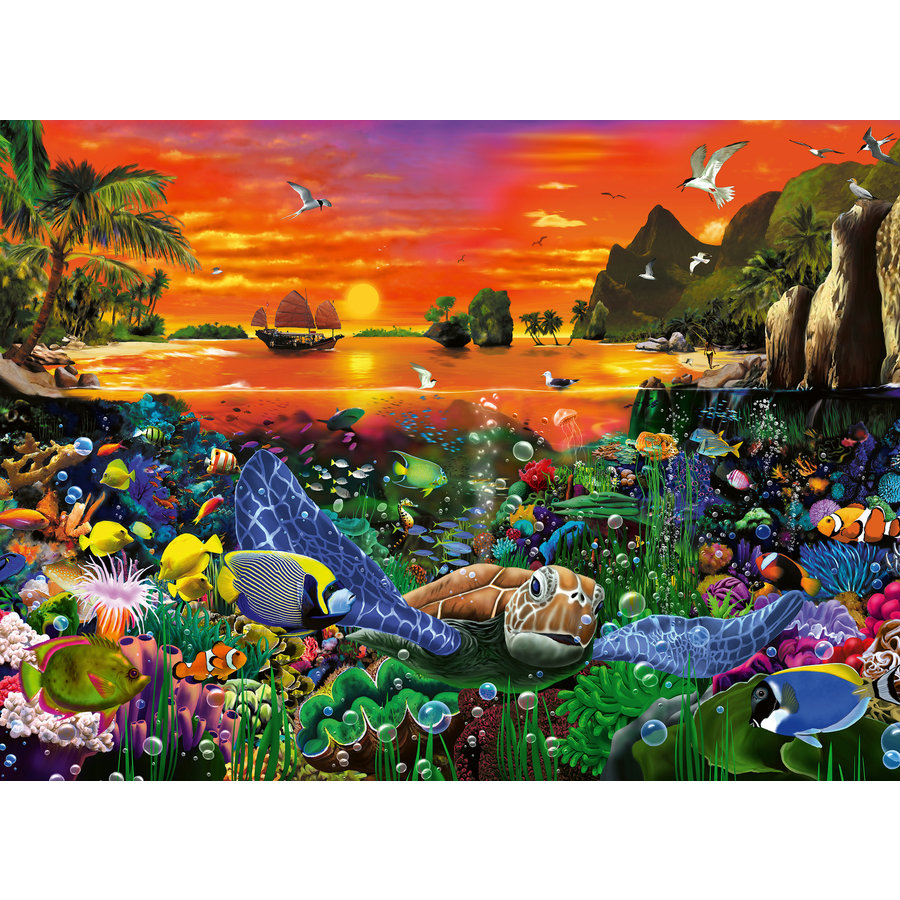 Turtle Reef - jigsaw puzzle of 500 pieces-2