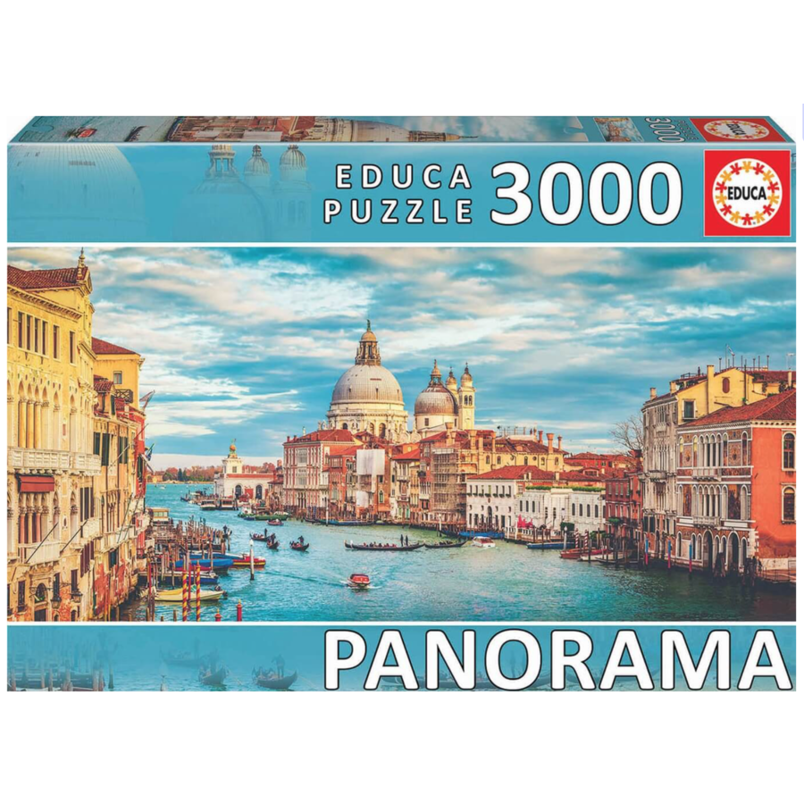 Venice Canal - panoramic - jigsaw puzzle of 3000 pieces-2