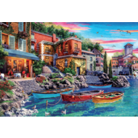 thumb-Ondergaande zon in Como - puzzel van 3000 stukjes-1