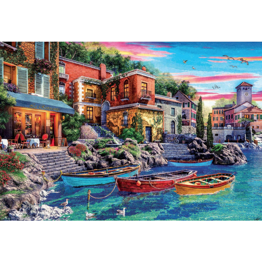 Sunset in Como  - jigsaw puzzle of 3000 pieces-1