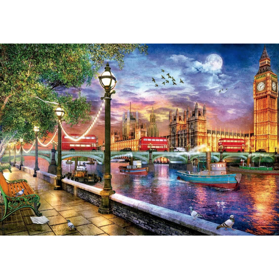 Londres au coucher du soleil - puzzle de 2000 pièces-2