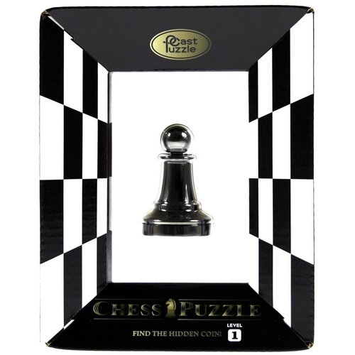  Cast Puzzle Pawn Black - Chess piece - brain teaser 