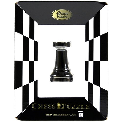  Cast Puzzle Rook Black - Chess piece - brain teaser 