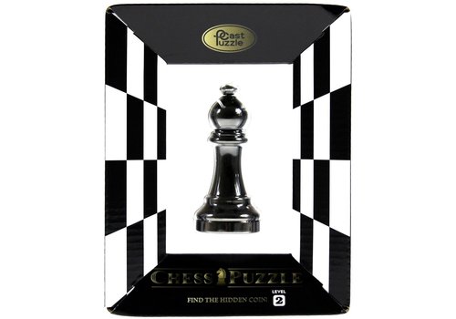  Cast Puzzle Bishop Black - Chess piece - brain teaser 