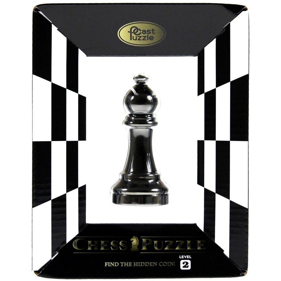 Bishop Black - Chess piece - brain teaser-1