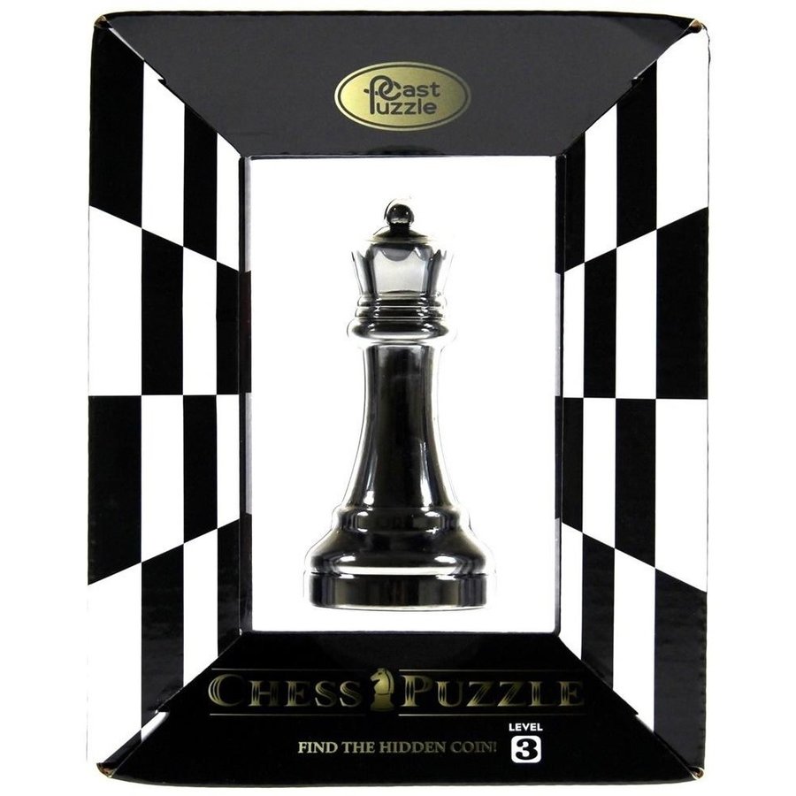 Queen Black - Chess piece - brain teaser-1