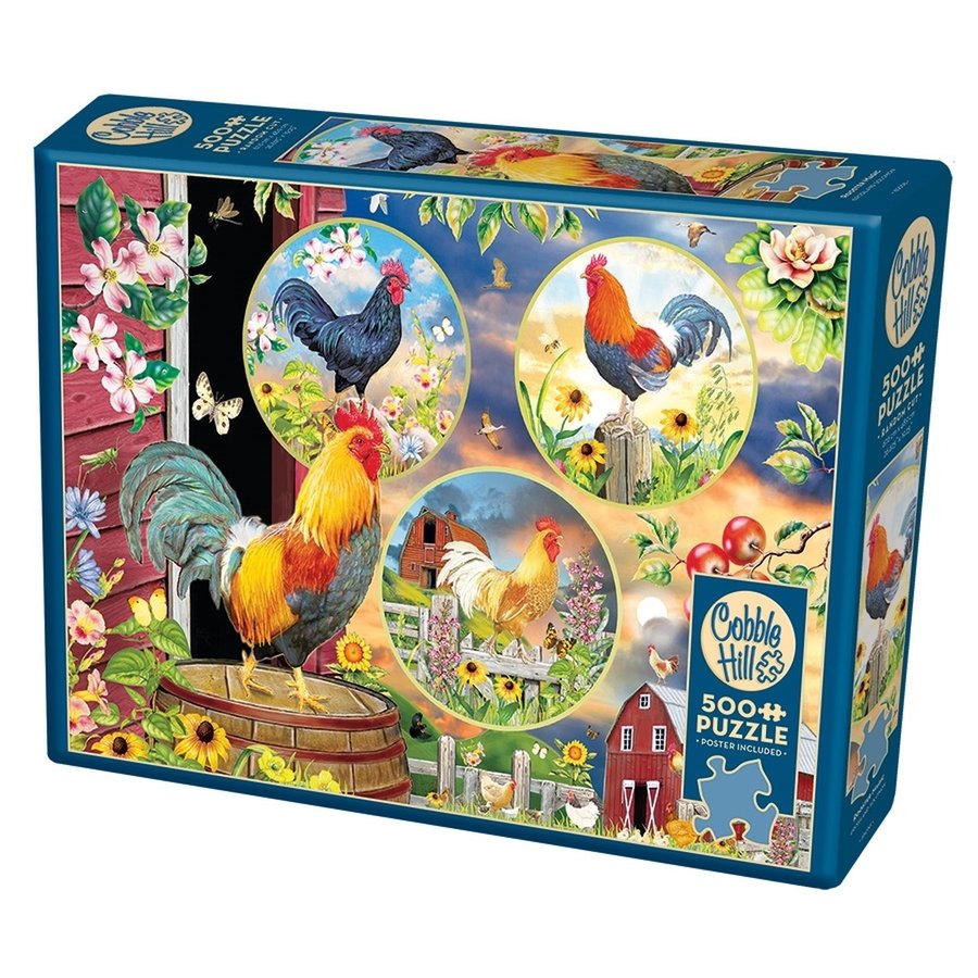 Rooster Magic - puzzle of 500 XL pieces-2