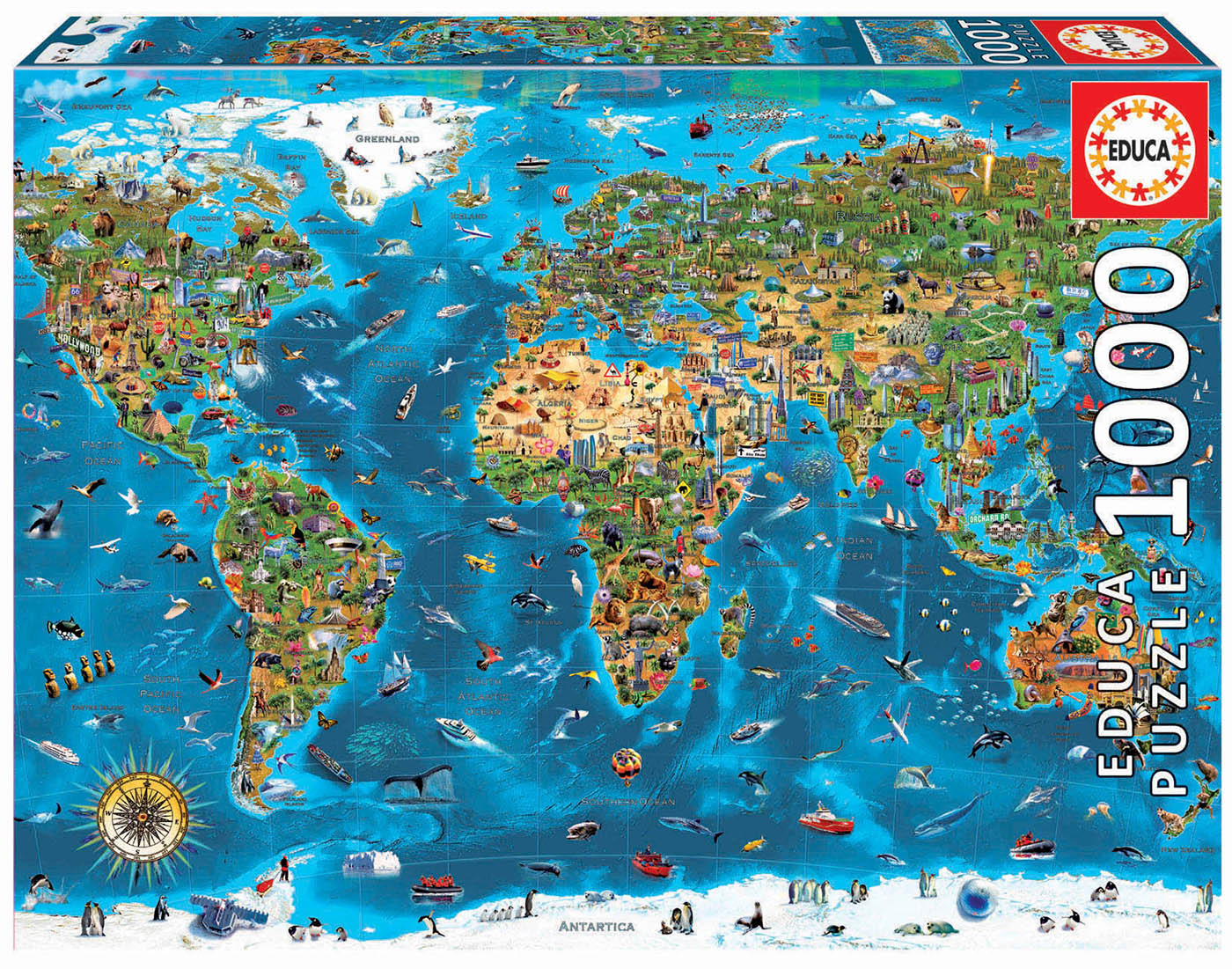 Educa 1000 Wonders of the World - puzzle of 1000 pieces
