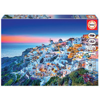 thumb-Zonsondergang in Santorini  - legpuzzel van 1500 stukjes-1