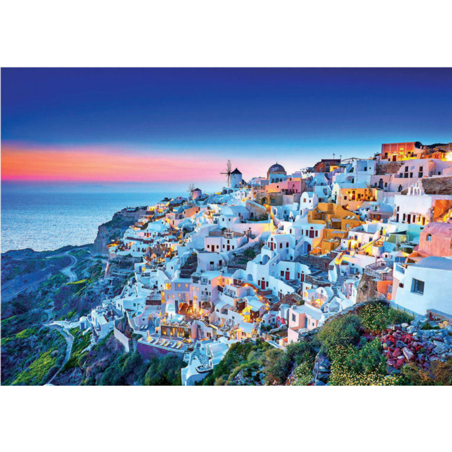 Coucher de soleil à Santorini - puzzle de 1500 pièces-2