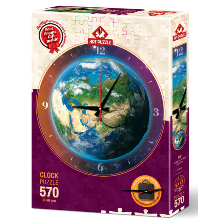 Puzzle Clock - World of Time - puzzle and clock of 570 pieces-2