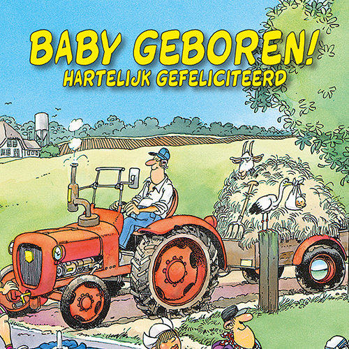  Comello  VIP Jan van Haasteren Greeting Card - Baby geboren 