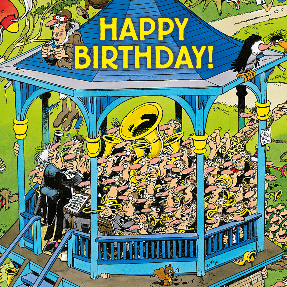 VIP Jan van Haasteren Greeting Card - Happy Birthday! - Puzzles123