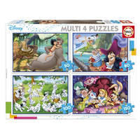 thumb-Disney Klassiekers - 4 puzzels van 50 / 80 / 100 / 150 stukjes-1