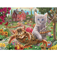 Cats in the hammock -  jigsaw puzzle of 300 XXL pieces