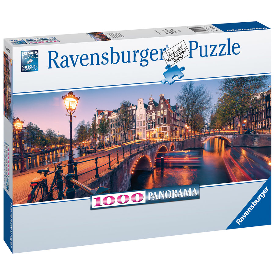 Soirée à Amsterdam - puzzle de 1000 pièces panomarique-3