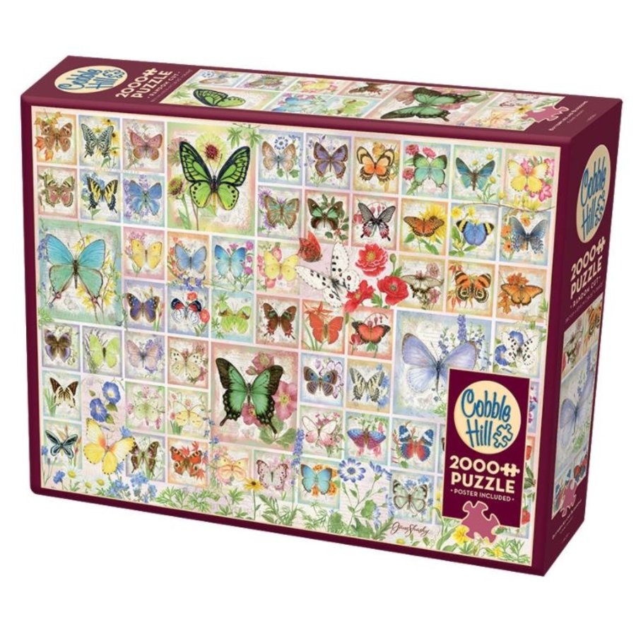 Papillons et fleurs - puzzle de 2000 pièces-2