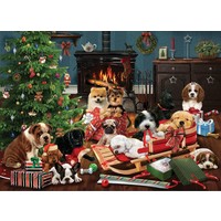 thumb-Kerst Puppies - puzzel van 500 XL stukjes-1