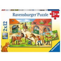 thumb-Holidays at the riding stables - 2 puzzles of 12 pieces-1