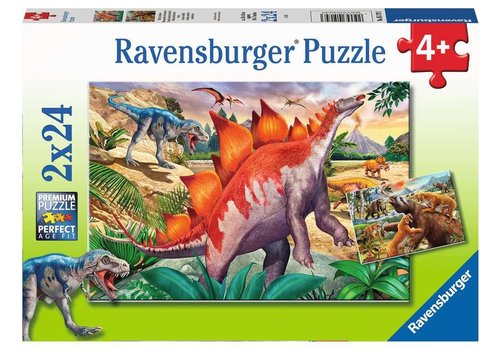  Ravensburger Wild prehistoric animals - 2 x 24 pieces 