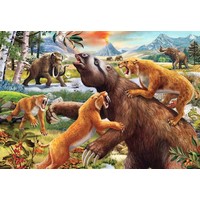 thumb-Wild prehistoric animals - 2 puzzles of 24 pieces-2