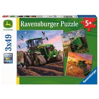 thumb-John Deere in actie  - 3 puzzels van 49 stukjes-1