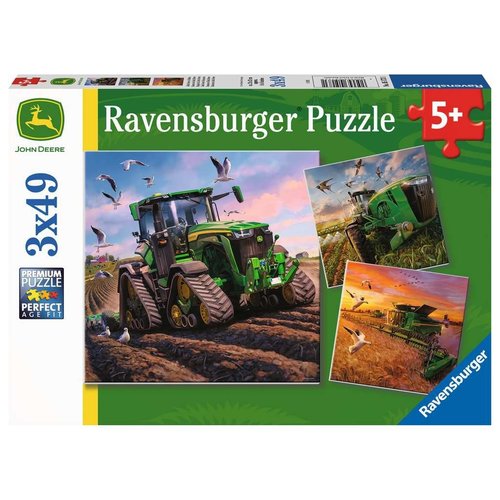  Ravensburger John Deere in actie - 3 x 49 stukjes 