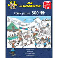 thumb-La course des rennes -  Jan van Haasteren - puzzle de 500 pièces-1