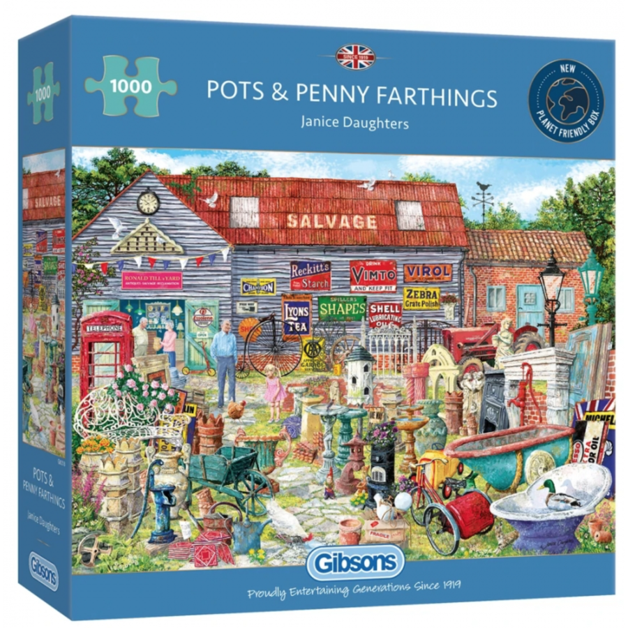 Pots & Penny Farthings - jigsaw puzzle of 1000 pieces-1