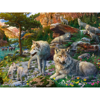 thumb-La meute de loups - puzzle de 1500 pièces-2