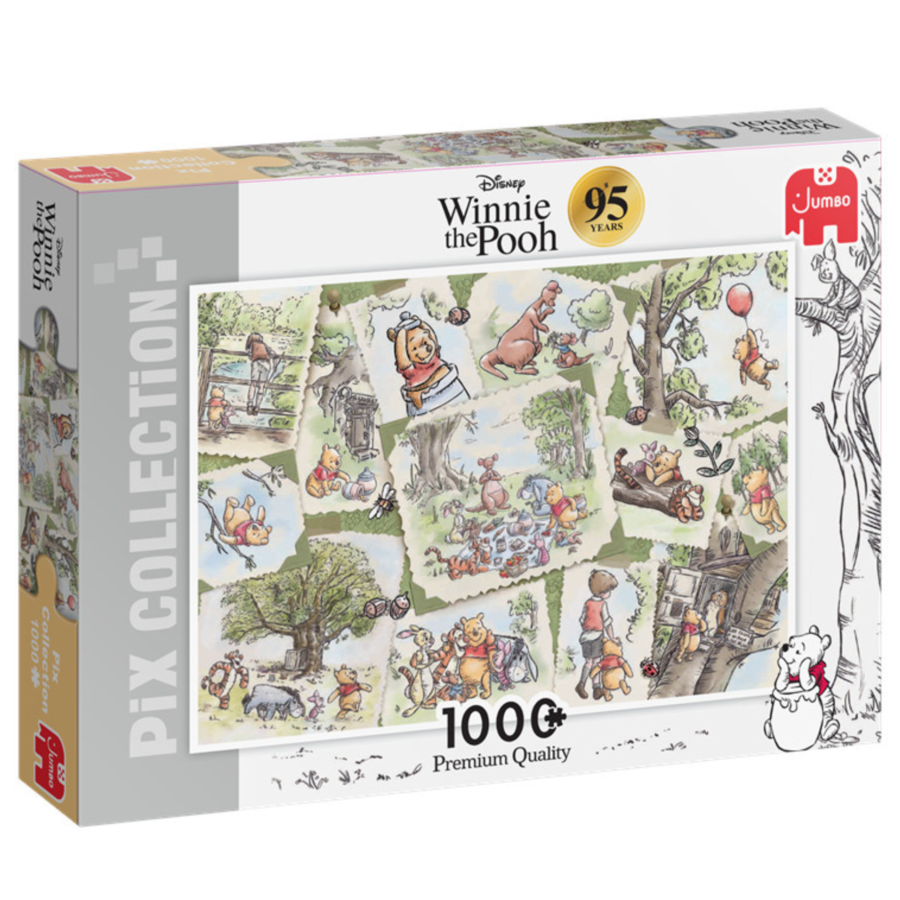 Disney collage Winnie de Pooh  - jigsaw puzzle of 1000 pieces-1