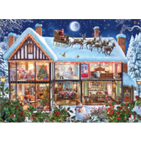 thumb-Fête de Noël à la maison - puzzle de 100 pièces-2