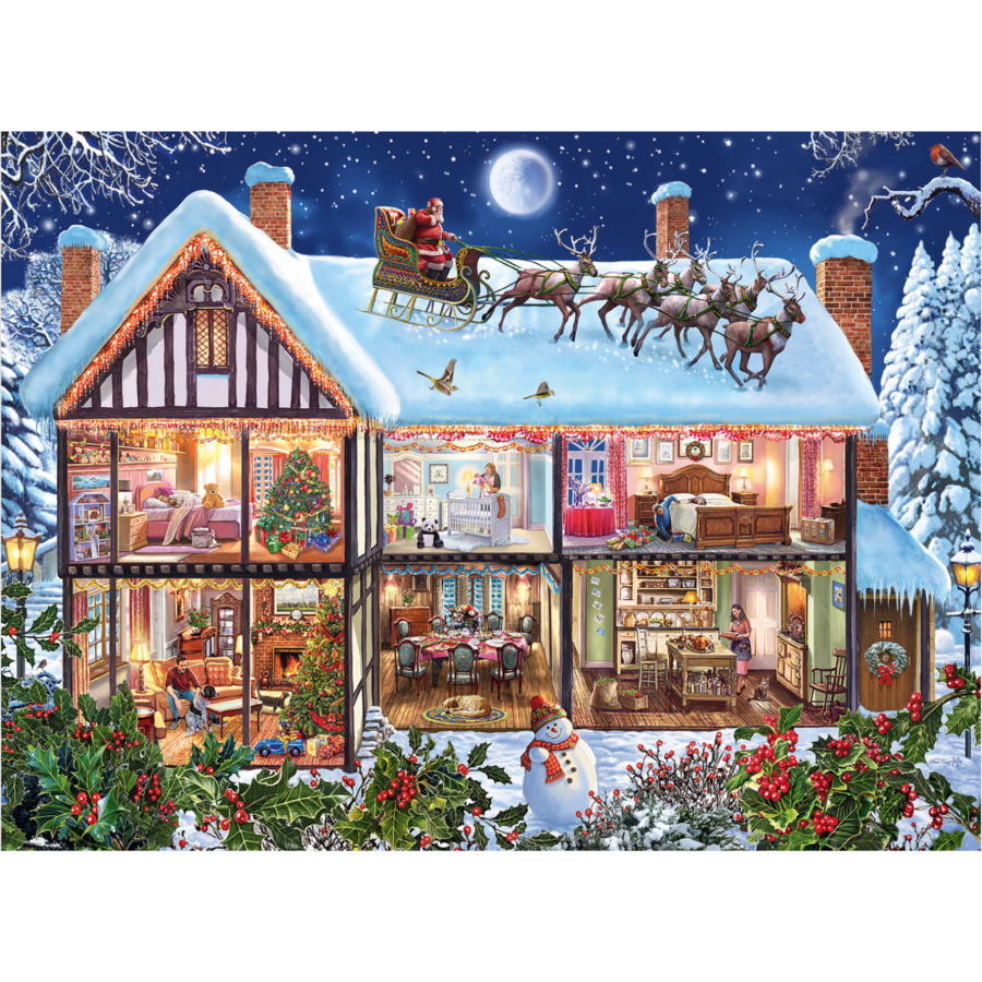 Christmas party at home - puzzle of 100 pieces-2