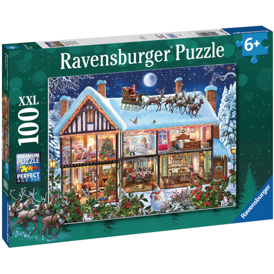 Christmas party at home - puzzle of 100 pieces-3