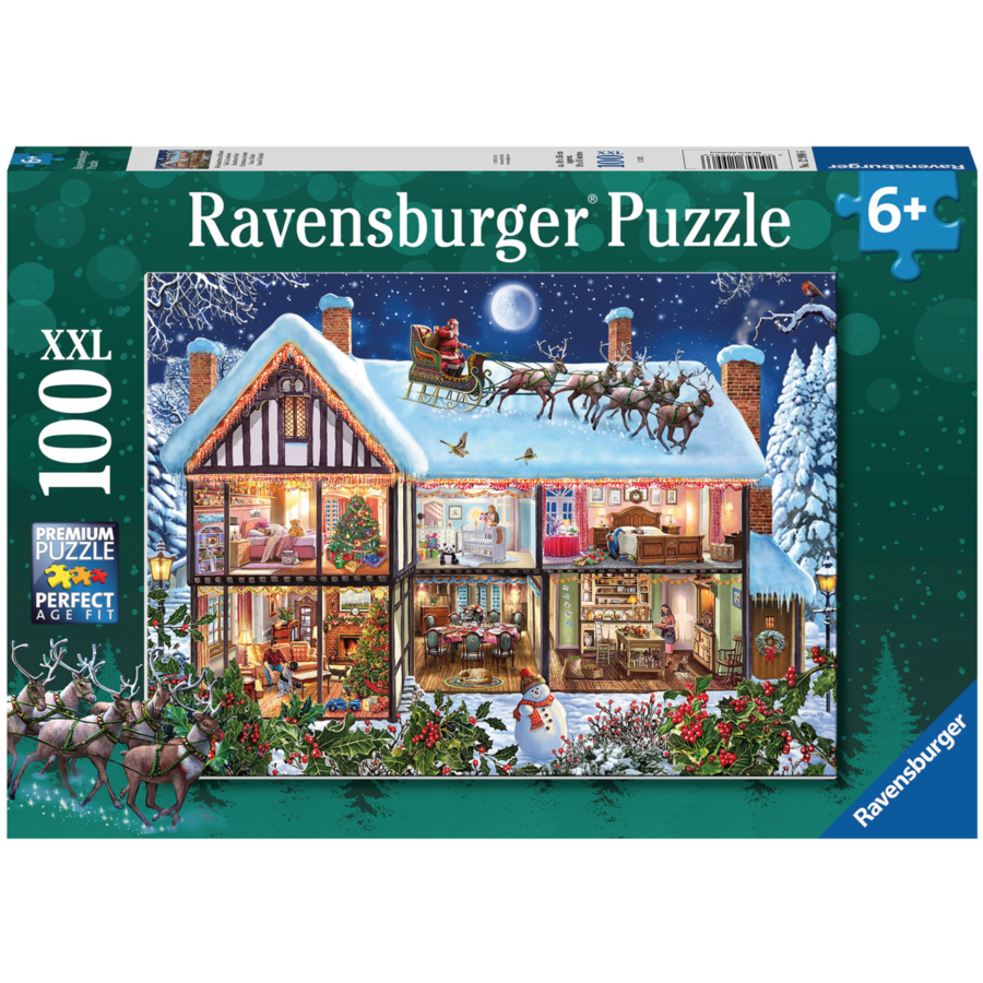 Christmas party at home - puzzle of 100 pieces-1