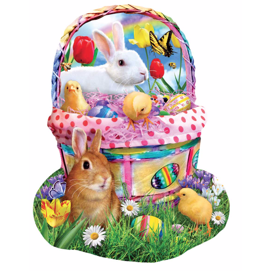 Panier de lapin de Pâques - puzzle de 1000 pièces-1