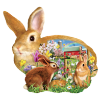 Les lapins du printemps - puzzle de 1000 pièces