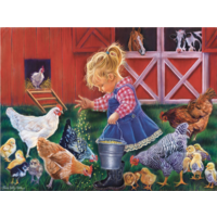 Petite fille de la ferme  - puzzle de 500 XL pièces