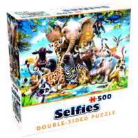 thumb-Wild Selfie- 500 stukjes - dubbelzijdige puzzel-2