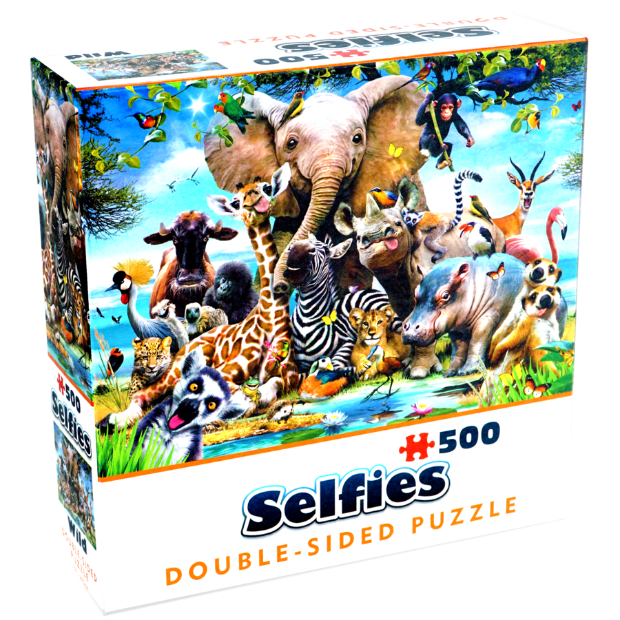 Wild Selfie- 500 stukjes - dubbelzijdige puzzel-2