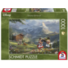 Schmidt Mickey en Minnie in de Alpen - Thomas Kinkade - puzzel van 1000 stukjes