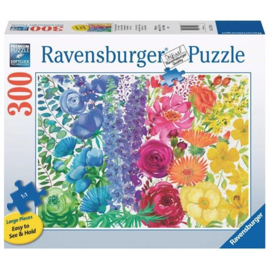 Flower rainbow - 300 XXL pieces - jigsaw puzzle-1