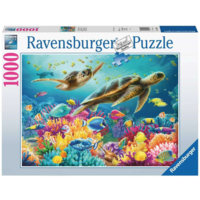 thumb-Blauwe Onderwaterwereld - puzzel van  1000 stukjes-1