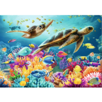 thumb-Blue Underwater World  - puzzle of 1000 pieces-2