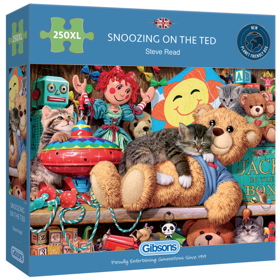 Snoozing on the ted - 250 XL pieces jigsaw puzzle-1